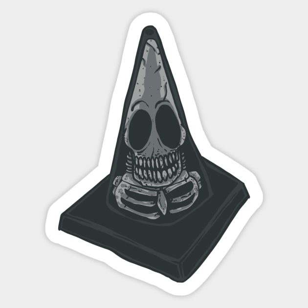 Safety Cone X-Ray Sticker by revjosh